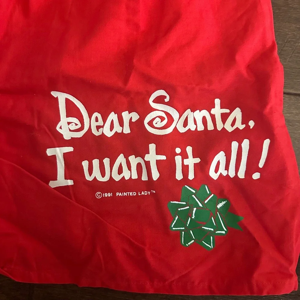 Vintage 1991 Dear Johns Mens Red Dear Santa I Want It All Novelty Boxers Medium